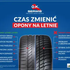 Czas wymienić opony na letnie! Lepsza przyczepność, krótsza droga hamowania i bezpieczniejsza jazda latem.