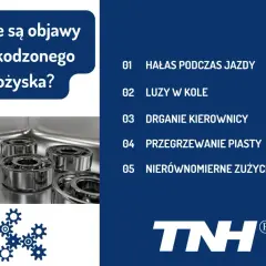 Objawy uszkodzonego łożyska w samochodzie: hałas, luzy w kole, drgania kierownicy, przegrzewanie piasty, nierównomierne zużycie opon.