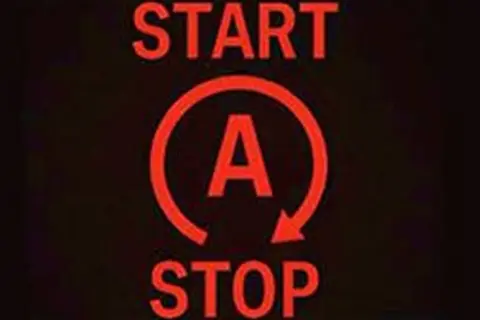 Kontrolki Mercedes Sprinter: symbol "Start-Stop" z literą "A" w okręgu i strzałką. Opis systemu.