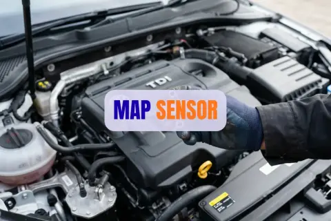Mechanik pokazuje, gdzie jest map sensor w silniku TDI.