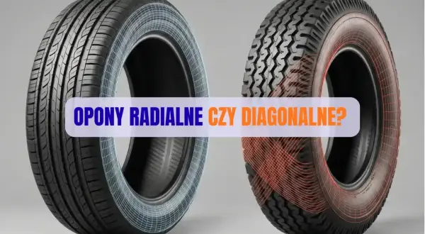 Porównanie budowy opony radialnej (siatka niebieska) i diagonalnej (siatka czerwona). Która lepsza?