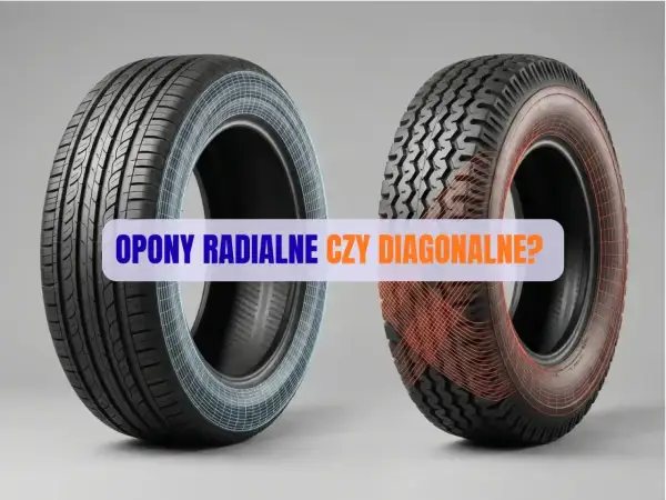 Porównanie budowy opony radialnej (siatka niebieska) i diagonalnej (siatka czerwona). Która lepsza?
